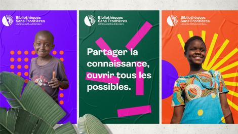 Identité visuelle Bibliothèques Sans Frontières