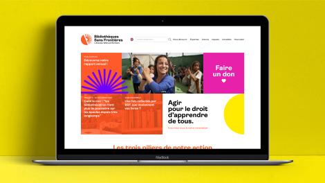 Identité visuelle Bibliothèques Sans Frontières