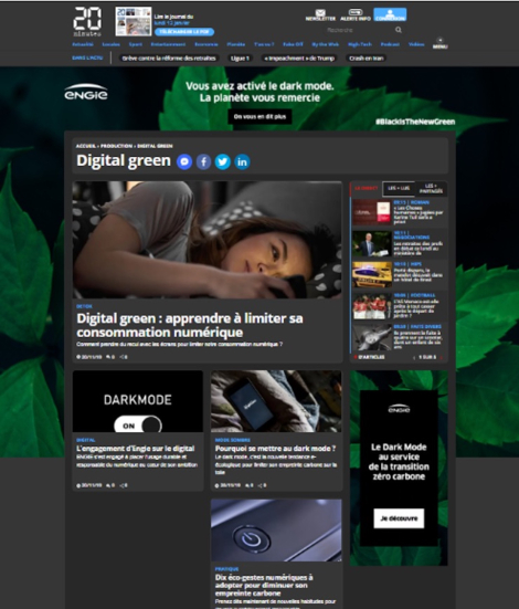 20 Minutes et Heaven pour Engie – « #BlackIsTheNewGreen »